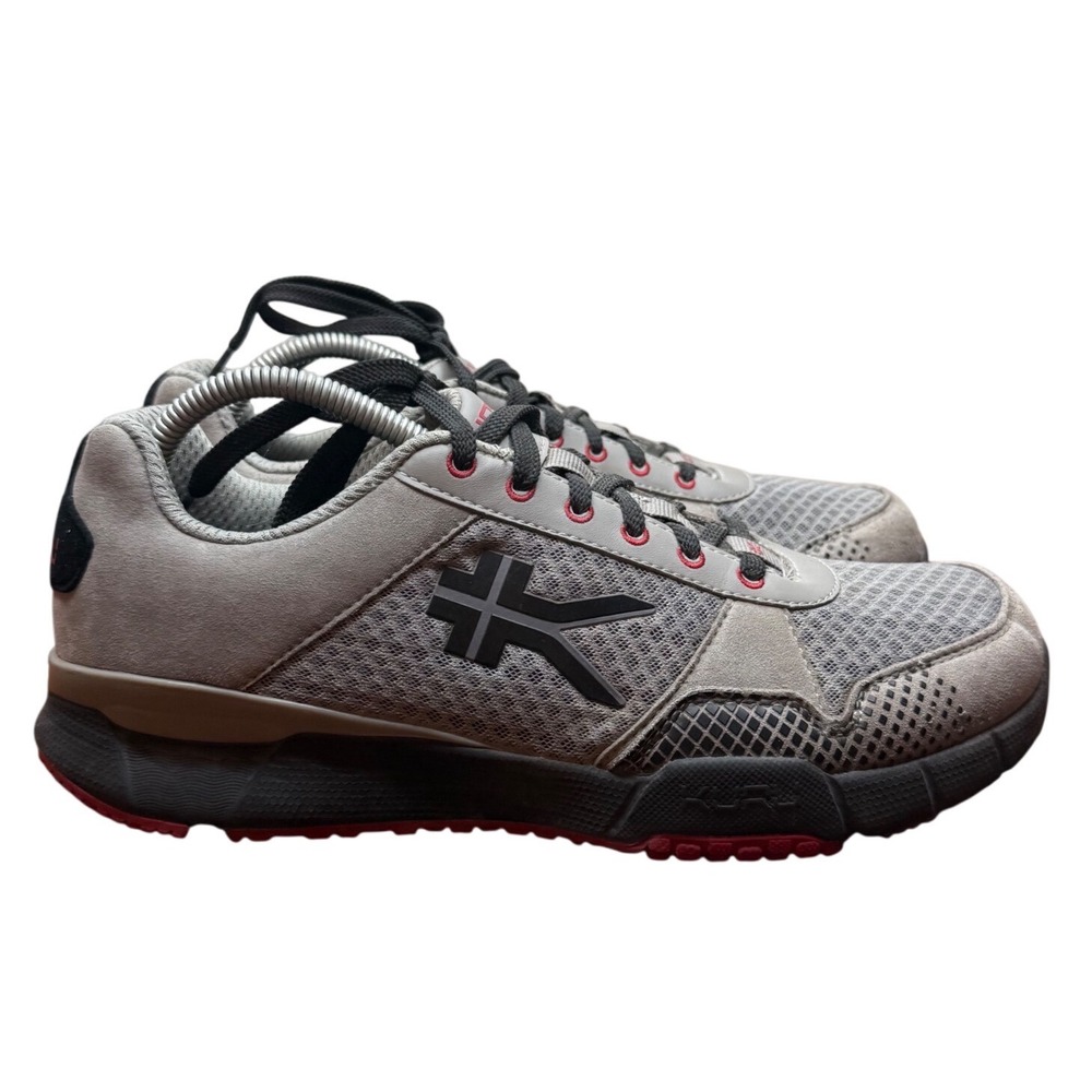 Kuru Quantum Mens 9.5 Grey Red Mesh Suede Walking Fitness Shoes‎ 10130395 - Picture 6 of 11